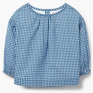Gymboree Blue Gingham Top Blouse 2T NWT